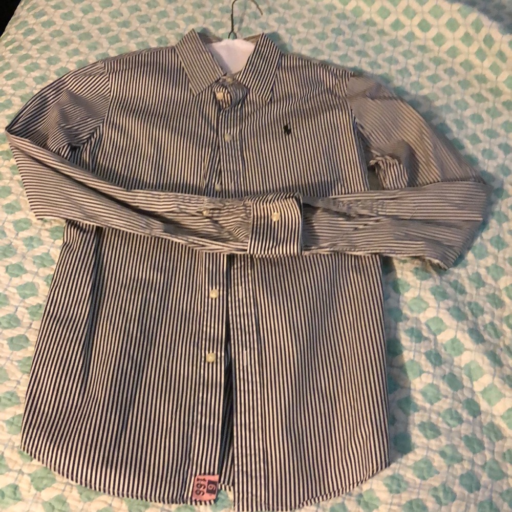 Polo Ralph Lauren Navy and white button down.